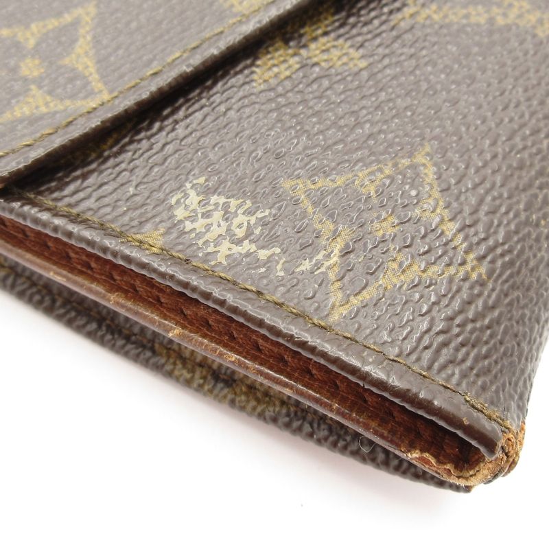 Louis Vuitton W Hook Wallet Monogram Porte Monévier (old Shape ) 190