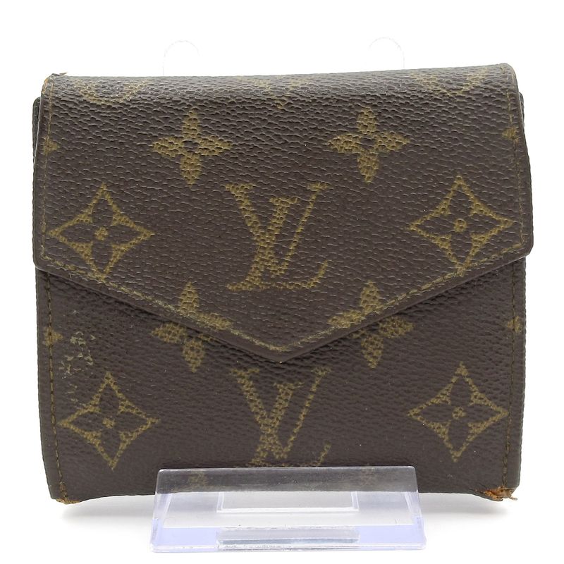 Louis Vuitton W Hook Wallet Monogram Porte Monévier (old Shape ) 190