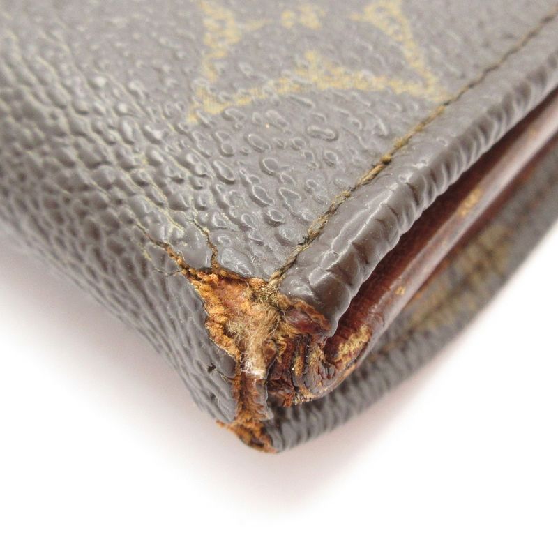 Louis Vuitton W Hook Wallet Monogram Porte Monévier (old Shape ) 190