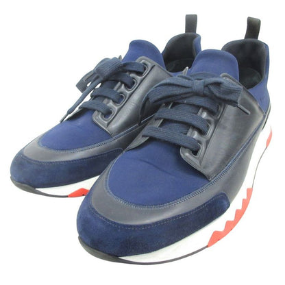 Hermes Studium Stadium Sneakers Shoes Low Cut Size 43 28cm (11.02in) Navy Men's