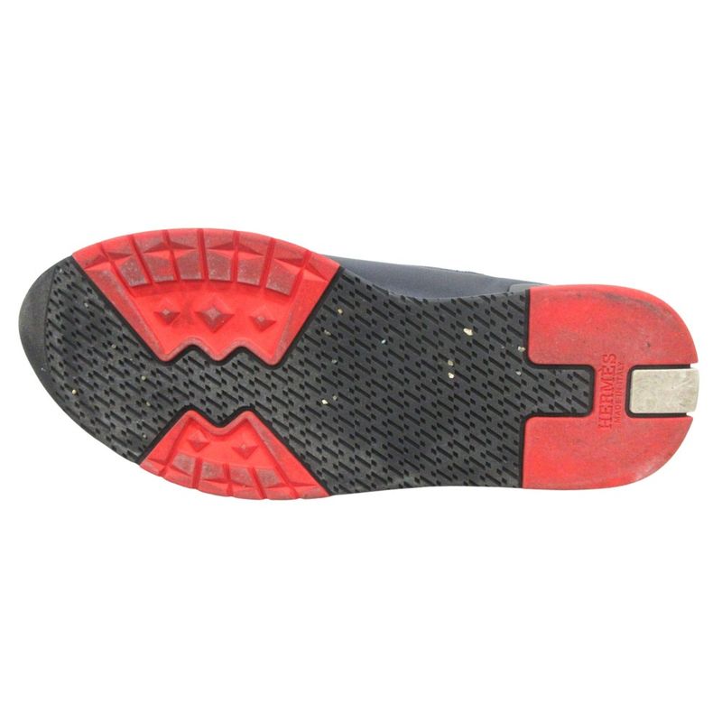 Hermes Studium Stadium Sneakers Shoes Low Cut Size 43 28cm (11.02in) Navy Men's