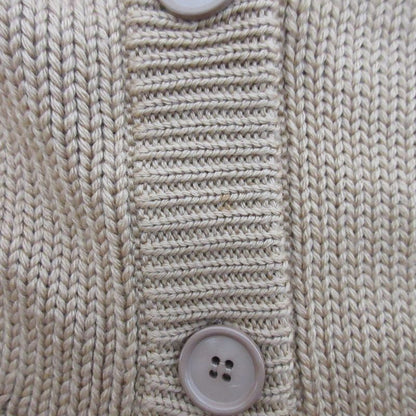 Good Prada Ruffle Pocket Knit Cardigan Size 42 Camel Women's Used