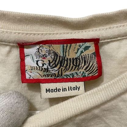 Gucci Tiger Taiga Print Sherry Line Short Sleeve Crew Neck T-Shirt Cut and Sewn