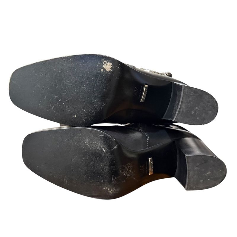 Gucci Michele Period Leather Taiga Head Long Boots Size 36 1 2 Approx 23.5cm