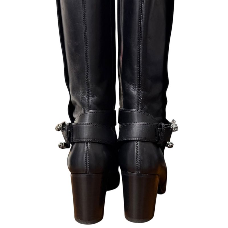 Gucci Michele Period Leather Taiga Head Long Boots Size 36 1 2 Approx 23.5cm