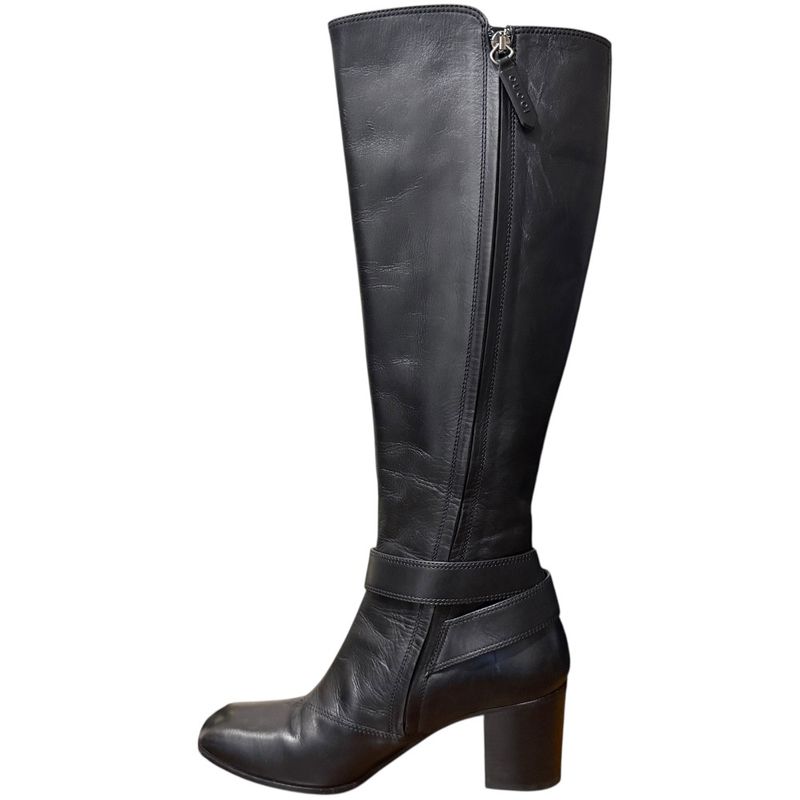 Gucci Michele Period Leather Taiga Head Long Boots Size 36 1 2 Approx 23.5cm