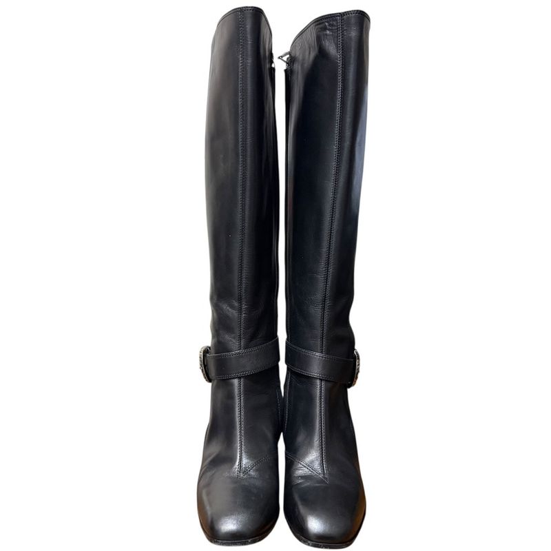Gucci Michele Period Leather Taiga Head Long Boots Size 36 1 2 Approx 23.5cm
