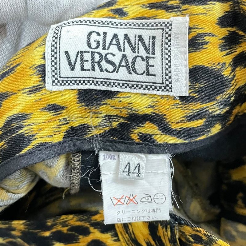 Gianni Versace Gianni Versace Vintage Leopard Pattern Tapered Pants Size 44