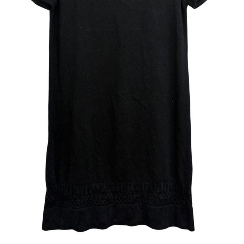 Hermes Short Sleeve Knee Length Knit Dress Size 34 Black Women's Preowned Used