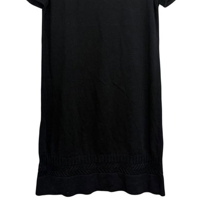 Hermes Short Sleeve Knee Length Knit Dress Size 34 Black Women's Preowned Used