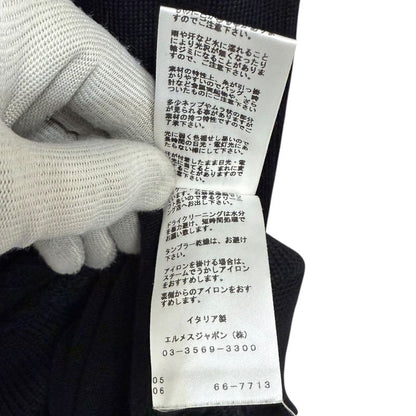 Hermes Short Sleeve Knee Length Knit Dress Size 34 Black Women's Preowned Used