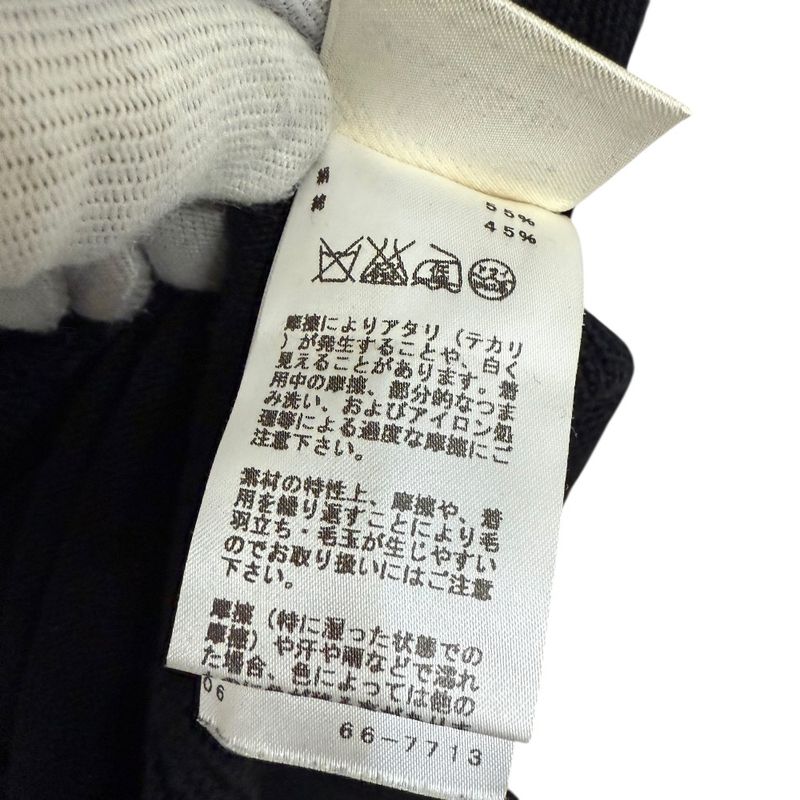 Hermes Short Sleeve Knee Length Knit Dress Size 34 Black Women's Preowned Used