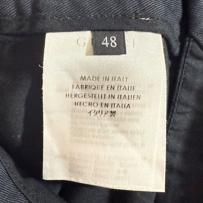 Good Gucci College Chinos Pants Size 48 Navy Men's Used