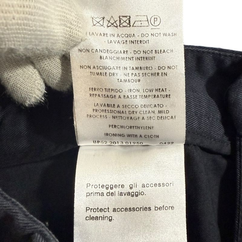 Good Gucci College Chinos Pants Size 48 Navy Men's Used