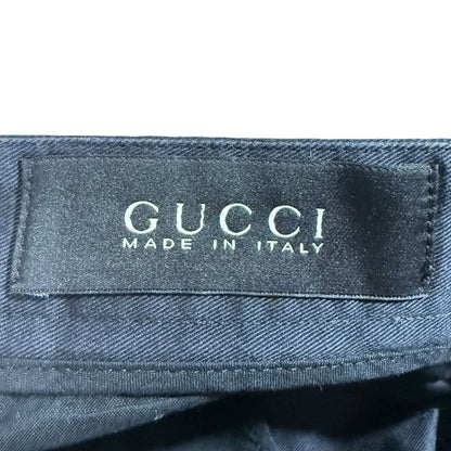 Good Gucci College Chinos Pants Size 48 Navy Men's Used