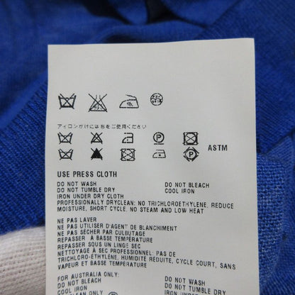 Prada Wool Silk Blend V-Neck Knit Cardigan Size 44 Blue Women's Preowned Used