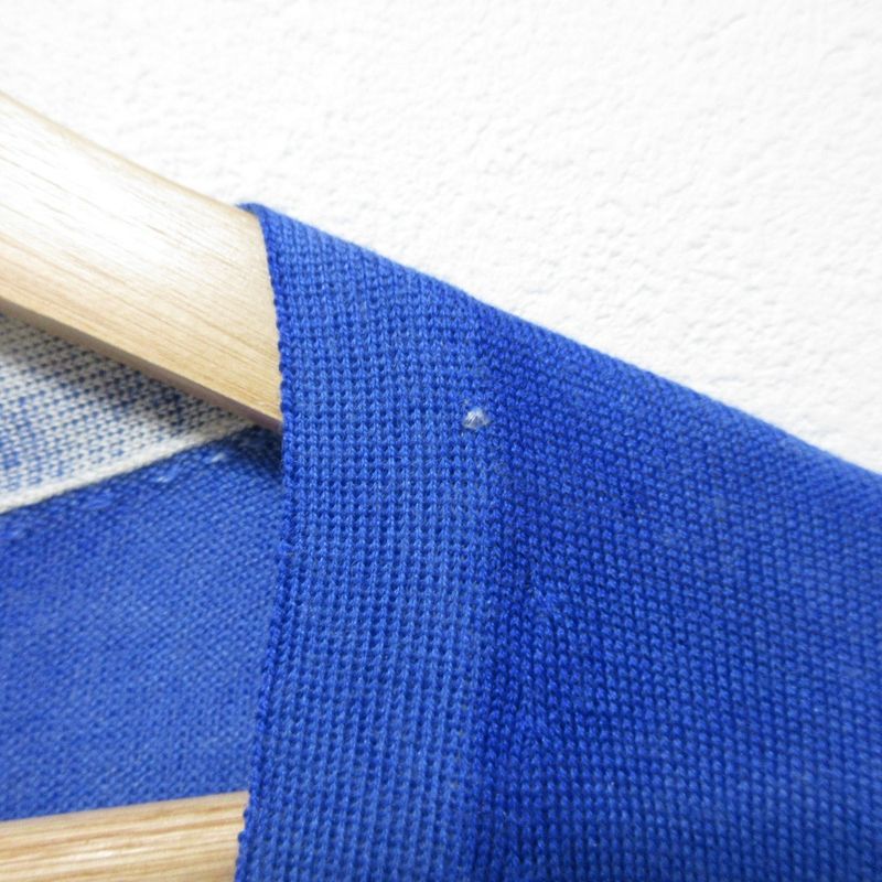 Prada Wool Silk Blend V-Neck Knit Cardigan Size 44 Blue Women's Preowned Used