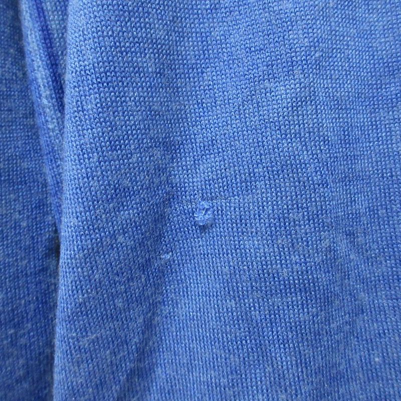 Prada Wool Silk Blend V-Neck Knit Cardigan Size 44 Blue Women's Preowned Used