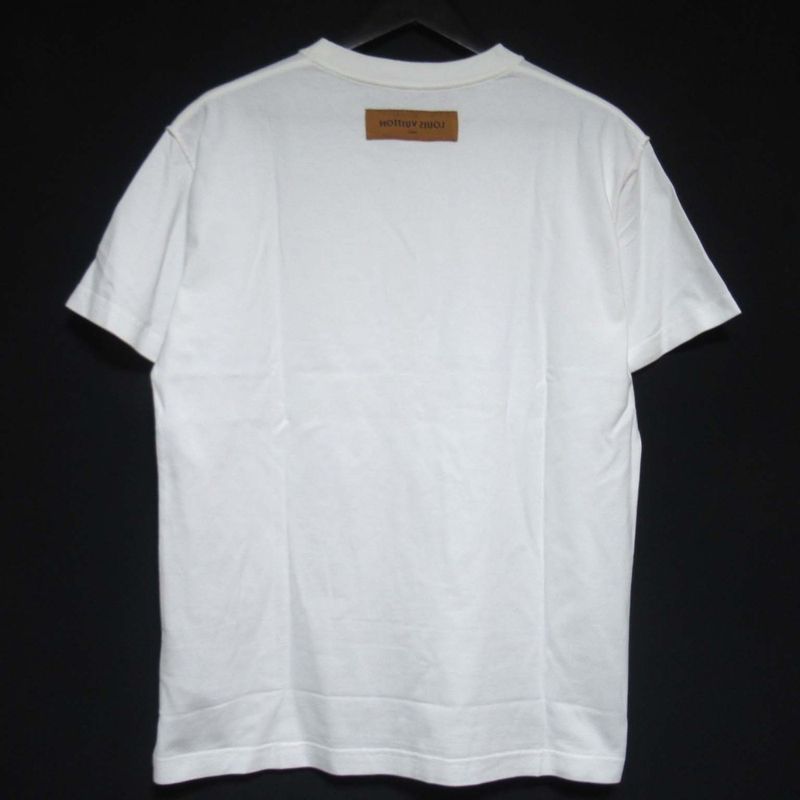 Louis Vuitton Pastel Monogram Print T-Shirt Hky17w S Size White Mens Used