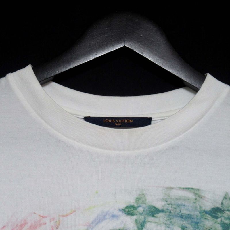 Louis Vuitton Pastel Monogram Print T-Shirt Hky17w S Size White Mens Used