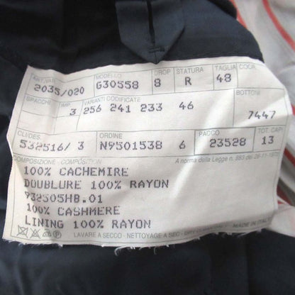 Hermes 100% Cashmere Stainless Steel Collar Coat Jacket Size 48 Navy Men's Used