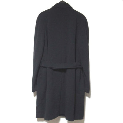 Good Prada Weasel Fur Liner Virgin Wool Stencil Collar Coat L Size Black Mens