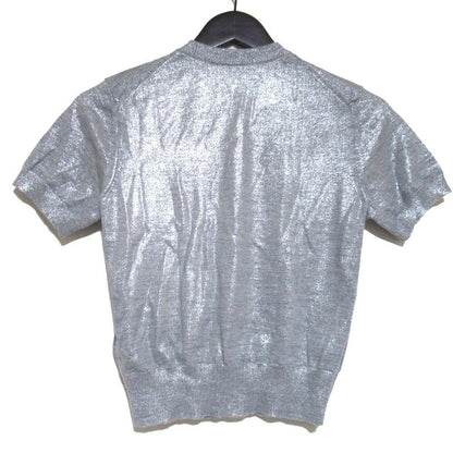 23ss Louis Vuitton LV Logo Chain Short Sleeve Knit Cut and Sewn M Size Silver