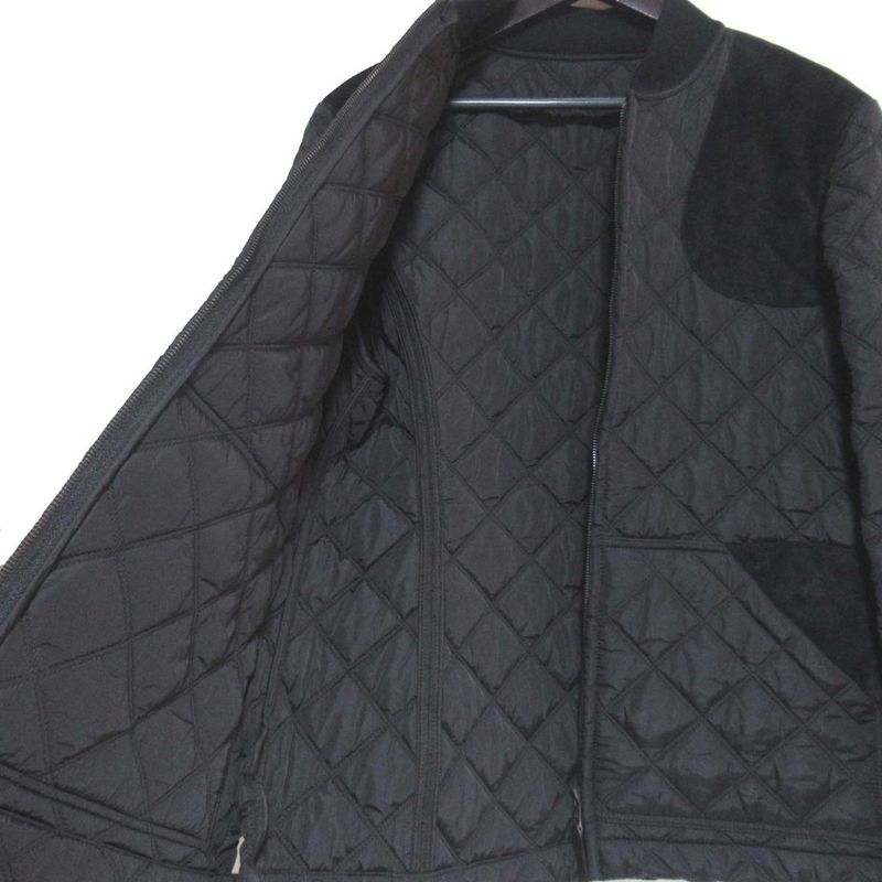 Gucci Tom Ford Period Suede Switch Nylon Quilted Padded Bomber Jacket Size 50