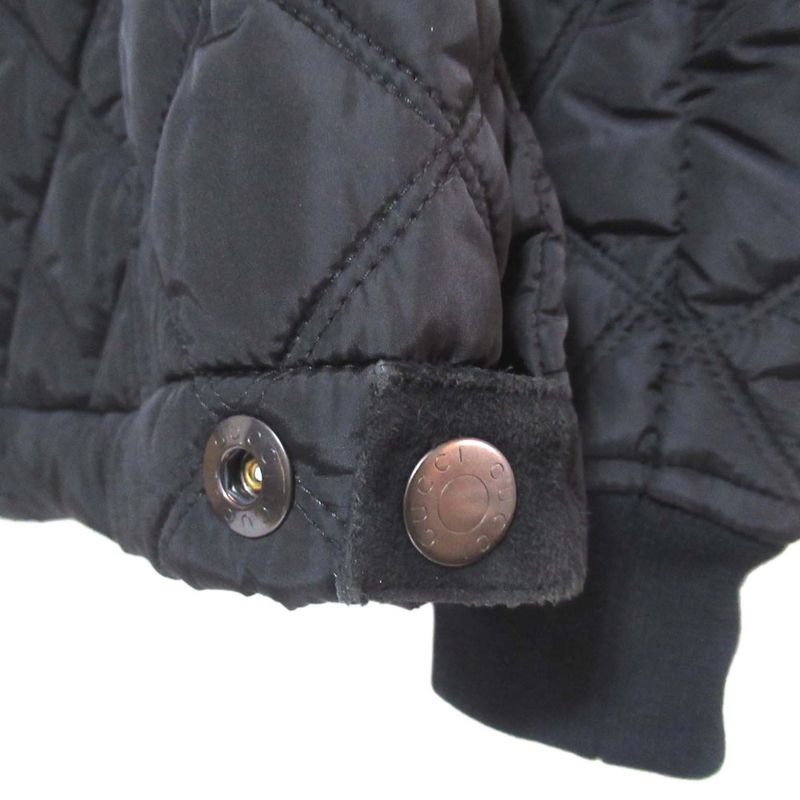 Gucci Tom Ford Period Suede Switch Nylon Quilted Padded Bomber Jacket Size 50