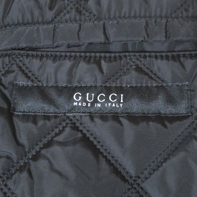 Gucci Tom Ford Period Suede Switch Nylon Quilted Padded Bomber Jacket Size 50