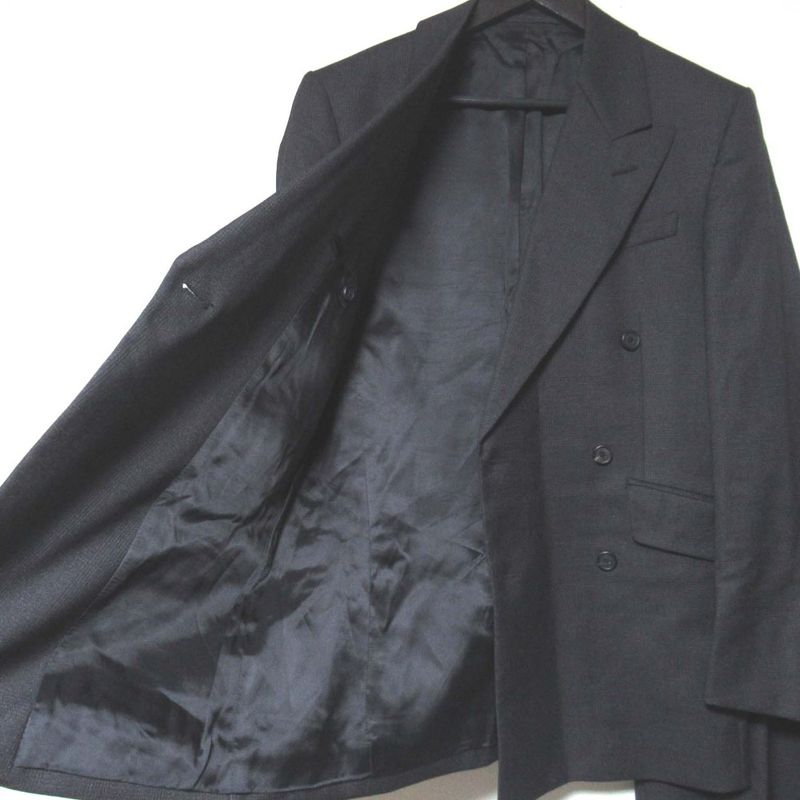 Good Prada Glen Check Double Breasted Tailored Jacket + Slacks Pants Suit Setup