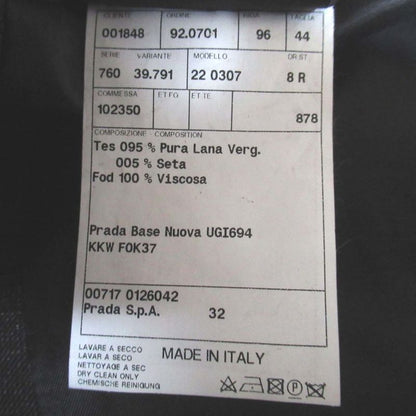 Good Prada Glen Check Double Breasted Tailored Jacket + Slacks Pants Suit Setup