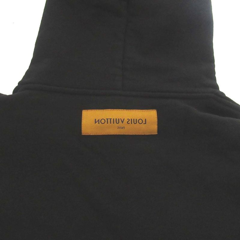 Louis Vuitton Lined Inside Out Hoodie Sweatshirt Hoodie Size L Black Men's