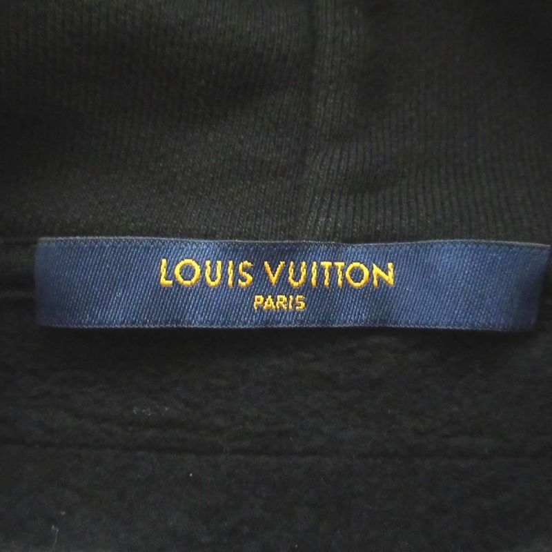 Louis Vuitton Lined Inside Out Hoodie Sweatshirt Hoodie Size L Black Men's