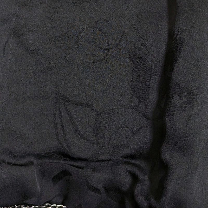 Chanel Lace Collarless Jacket + Skirt Setup Suit P51026 P51027 Size 40 Black