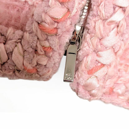 Chanel High Waist Tweed Skirt P50302 Size 40 Pink Ladies Used