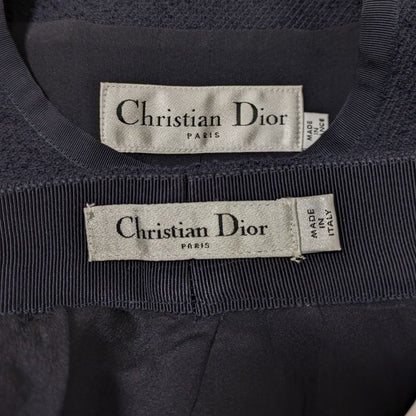 Good 24ss Christian Dior CD Pearl Button Collarless Jacket Skirt Setup Size 42