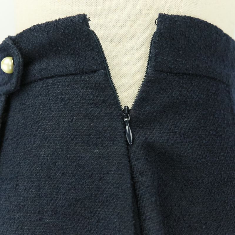 Good 24ss Christian Dior CD Pearl Button Collarless Jacket Skirt Setup Size 42