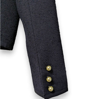 Good 24ss Christian Dior CD Pearl Button Collarless Jacket Skirt Setup Size 42