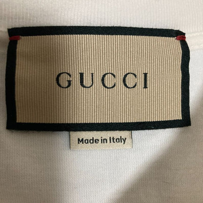 Good 24ss Gucci Logo Cotton Jersey Oversize T-Shirt 768462 M Size White Mens