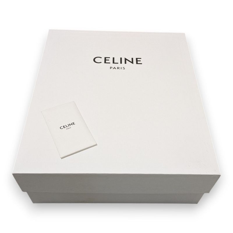 Celine Block Sneakers Size 38 Approx 25cm (9.84in) White Black Women's Preowned