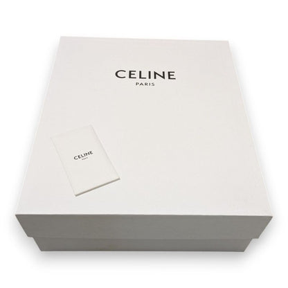 Celine Block Sneakers Size 38 Approx 25cm (9.84in) White Black Women's Preowned