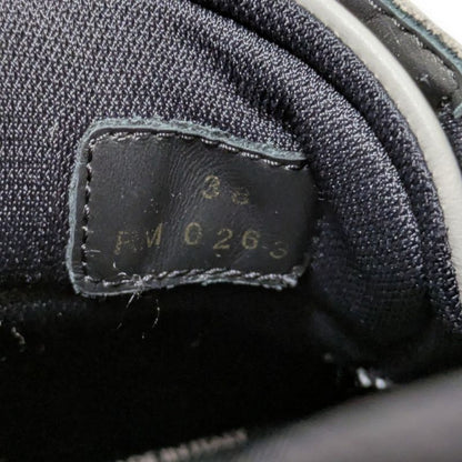 Celine Block Sneakers Size 38 Approx 25cm (9.84in) White Black Women's Preowned