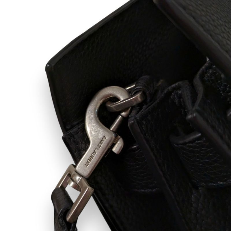 Saint Laurent Paris Sac de Jour 2way Handbag Shoulder Bag Black Ladies Used