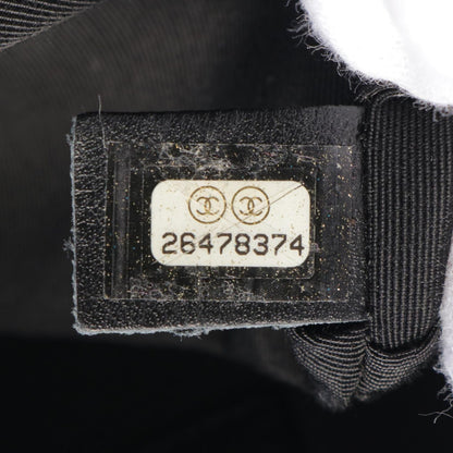 Chanel Waist Bag Body Bag Matelasse Black Leather Matelasse Body Bag Ladies