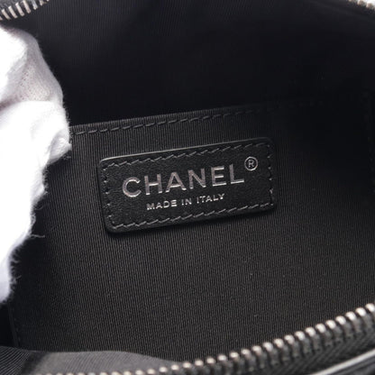 Chanel Waist Bag Body Bag Matelasse Black Leather Matelasse Body Bag Ladies
