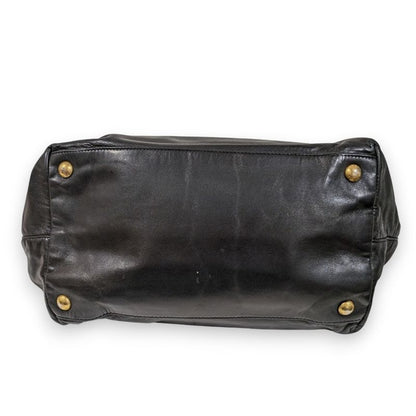 Prada Fiocco Bow Ribbon Leather Tote Bag Black Women Used