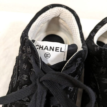 22aw Chanel Coco Mark Print Suede Sneakers G39292 Size 42 Approx 27cm (10.63in)