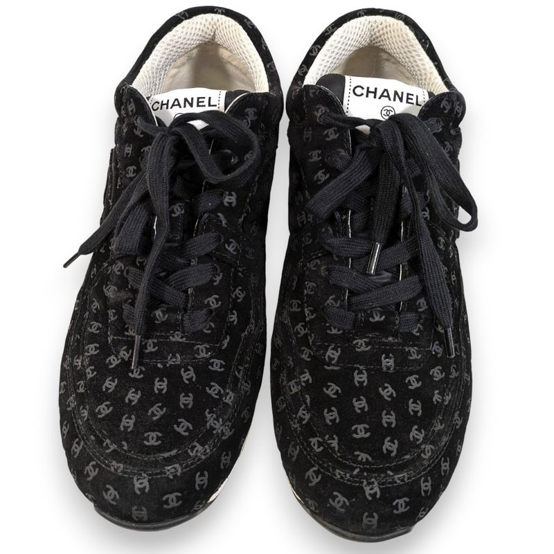 22aw Chanel Coco Mark Print Suede Sneakers G39292 Size 42 Approx 27cm (10.63in)
