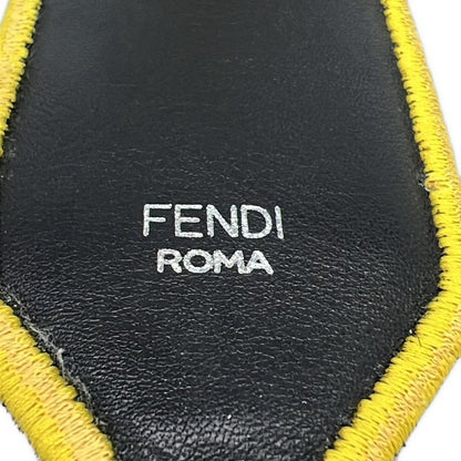 Fendi Shoulder Strap You Black and Yellow Zucca Pattern Leather